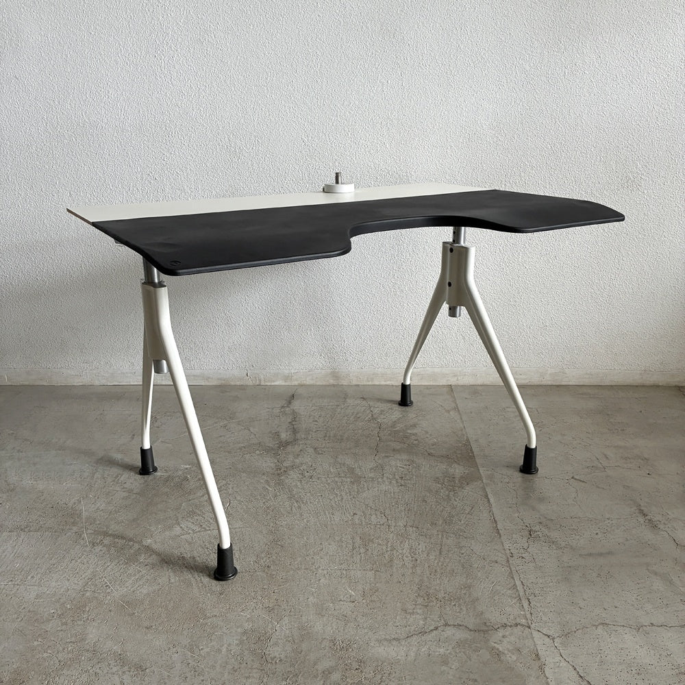 ハーマンミラー Herman Miller エンベロップデスク Envelop Desk スライド天板 & 高さ調節機能 モニターアーム & 取説類 & 工具付属 ビルスタンフ & ジェフウェバー 定価23.4万円 程度良好 〓