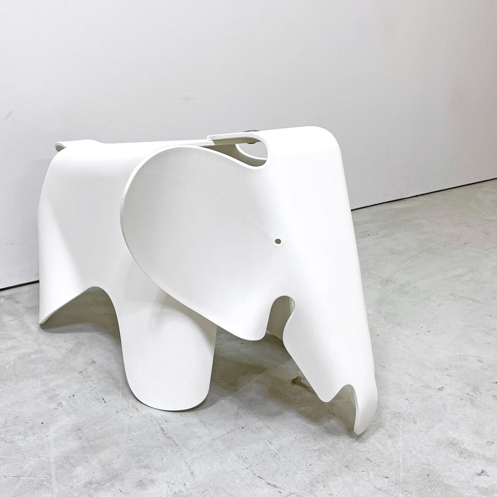 ヴィトラ Vitra イームズ エレファント Eames Elephant オブジェ チェア スツール ホワイト ポリプロピレン 箱付き 店舗什器 ●