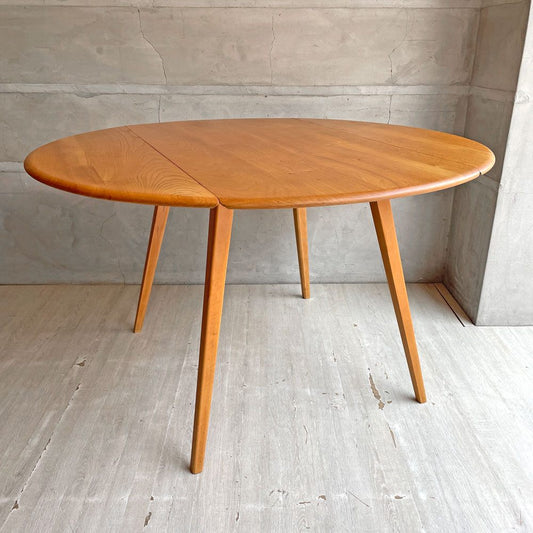 アーコール ERCOL ドロップリーフテーブル DROP LEAF TABLE ダイニングテーブル オーバルテーブル バタフライ エルム材 英国家具 ♪