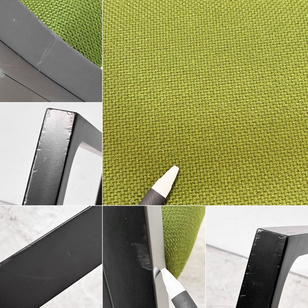 カッシーナイクスシー Cassina ixc. イーストバイイーストウエスト East by Eastwest ジャスミン JASMIN アームチェア ダイニングチェア ブラック グリーン ファブリック 座面張替 A ●