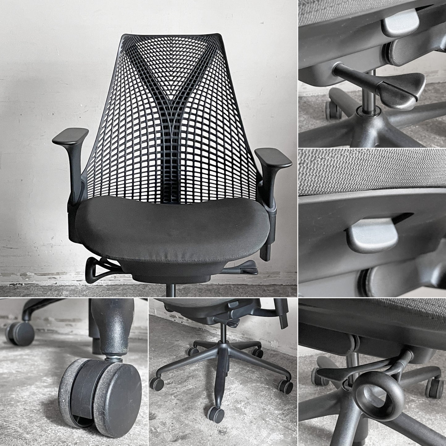 ハーマンミラー Herman Miller セイルチェア SAYL Chair デスクチェア オフィスチェア ブラック 旧モデル 2016年製 イヴ・ベアール ■