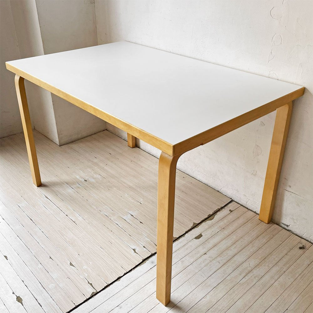 アルテック artek テーブル 81B TABLE 81B ダイニングテーブル デスク アルヴァ・アアルト ホワイトラミネート 北欧 フィンランド 定価195,800円 ★