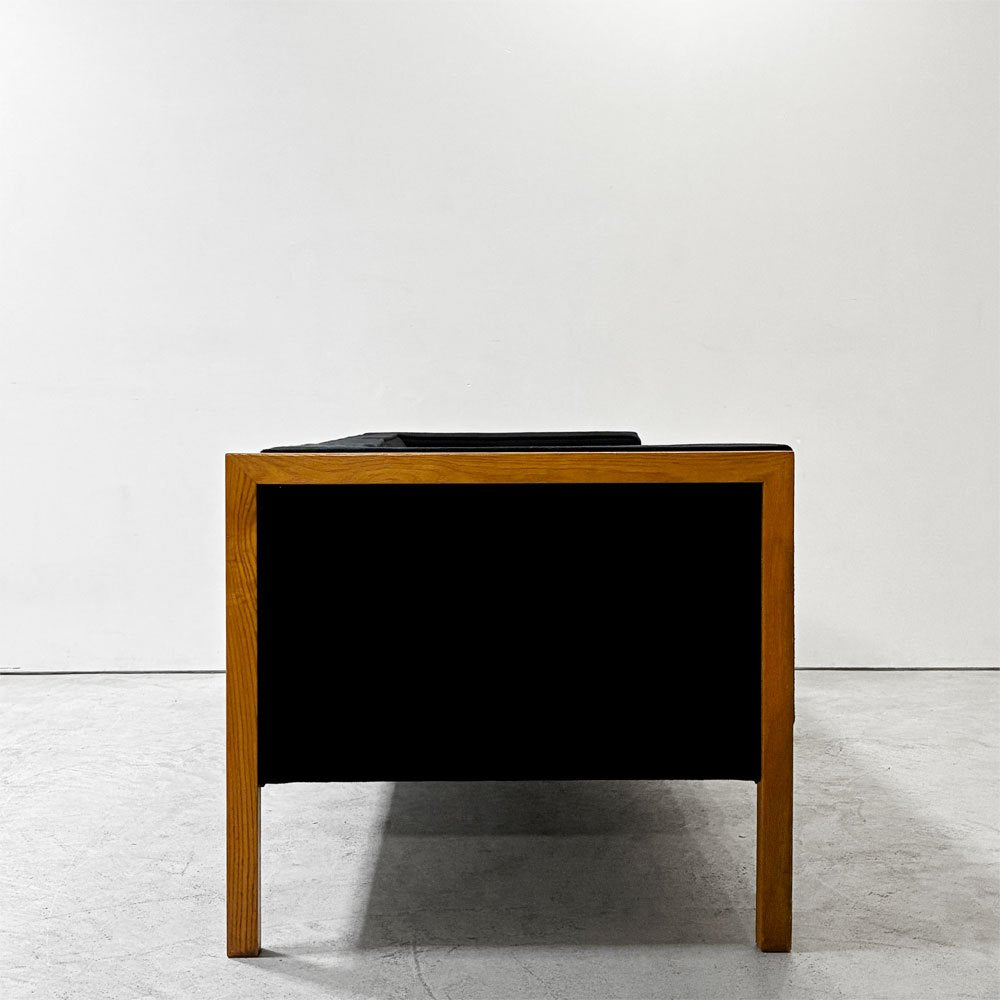 ハーマンミラー Herman Miller ネルソンキューブソファ ラウンジシーティング 3pソファ ホワイトオーク ファブリック ブラック ●