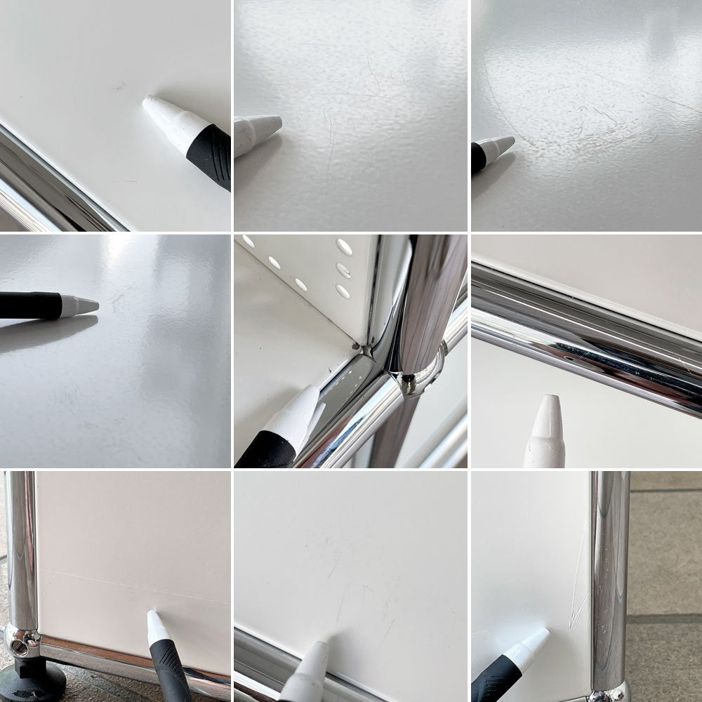 ユーエスエムハラー USMハラー USM Haller モジュラーファニチャー キャビネット シェルフ 2列3段 オープン×6 W152×H109cm 純正パスコボックス5個付 ◇