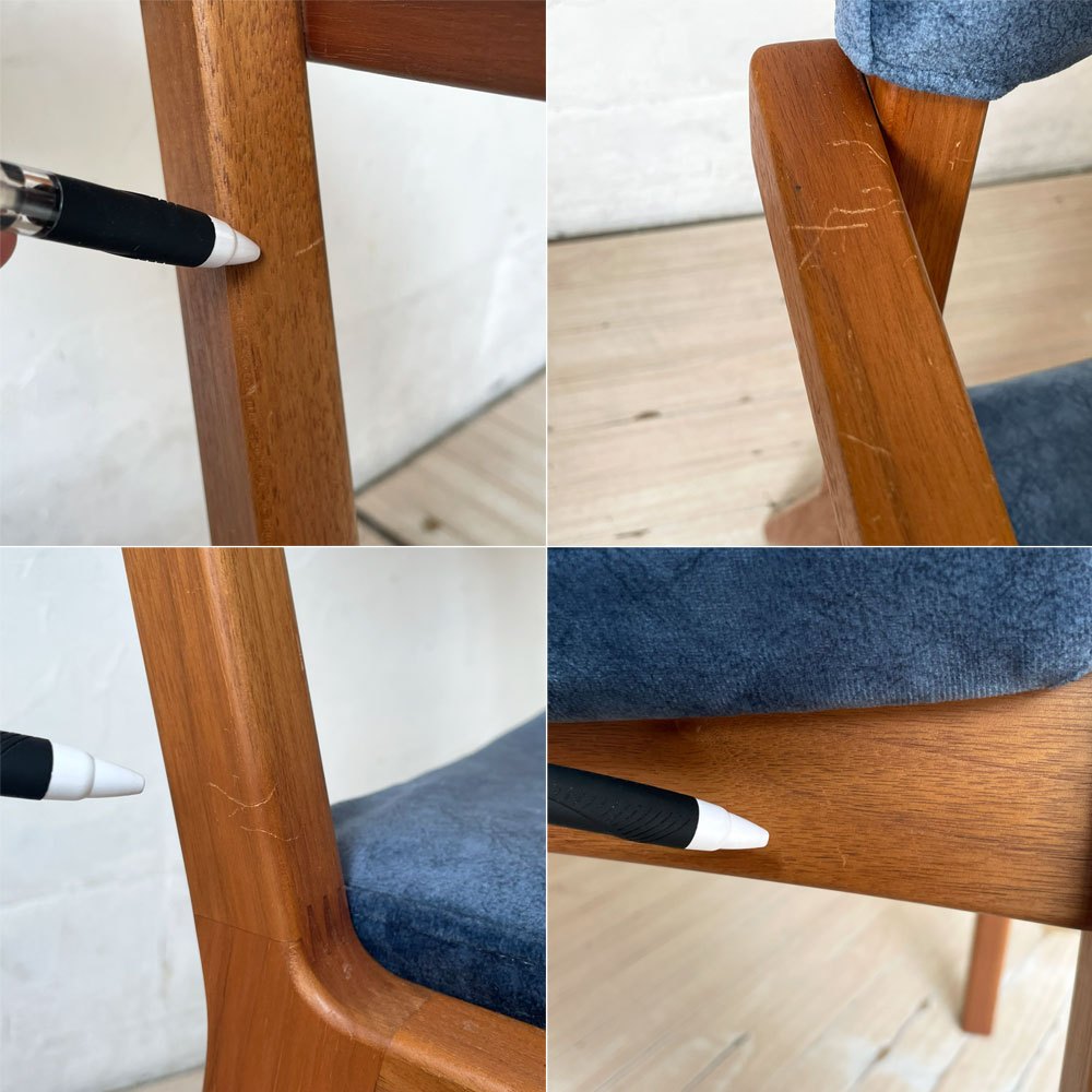 ナガノインテリア NAGANO INTERIOR DC349 アームチェア ウォールナット材 合皮張 参考価格￥49.500- A ★