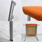 カリガリス Calligaris ダイニングチェア ファブリック スチール オレンジ系 シルバー イタリア モダンスタイル B ●