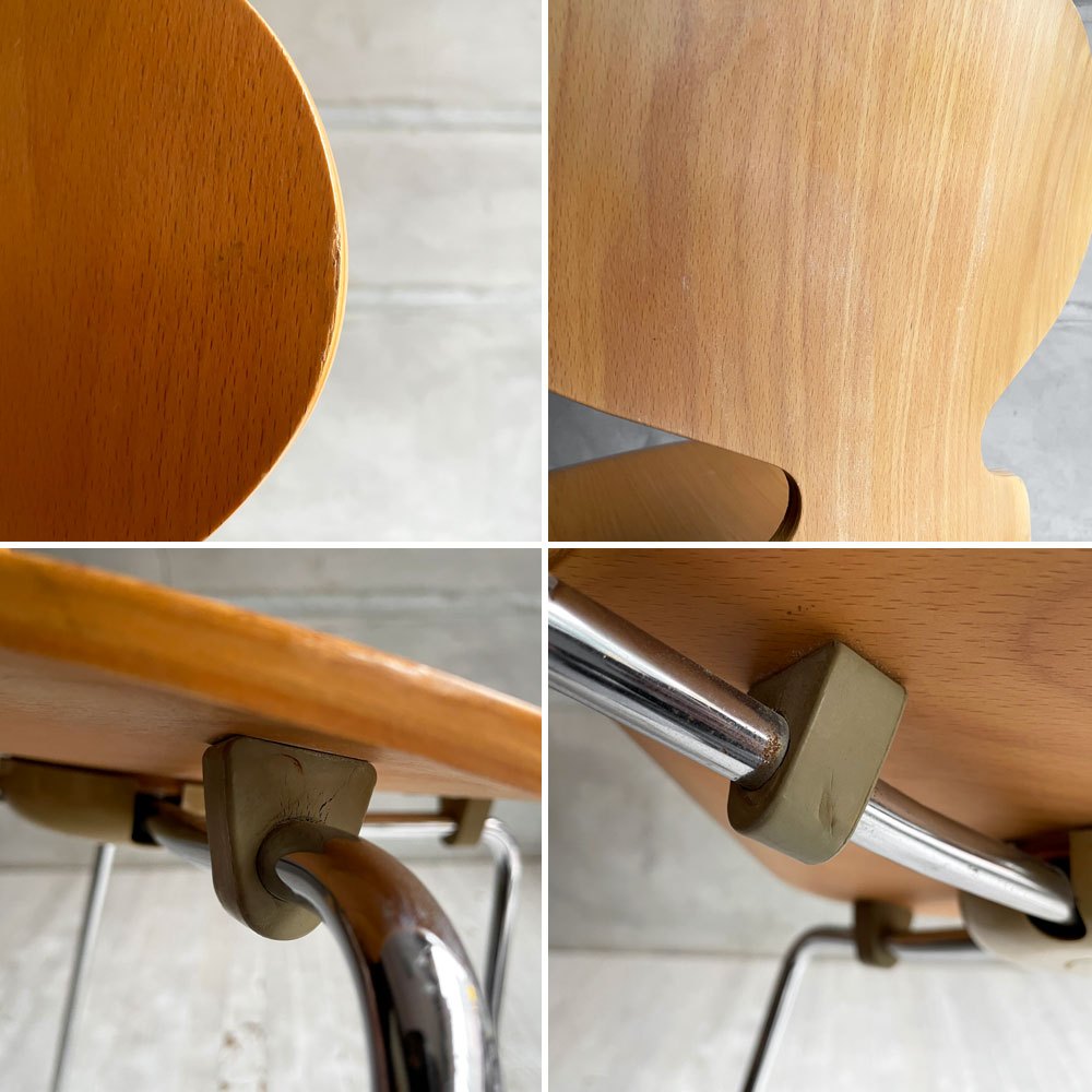 フリッツハンセン Fritz Hansen 3101 アリンコチェア アントチェア 4本脚 ナチュラルビーチ ラッカー仕上げ アルネ・ヤコブセン A ♪