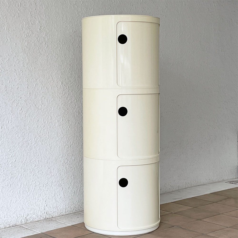 カルテル Kartell ラウンドエレメント Round Element Hタイプ 3段 ホワイト アンナ・カステッリ・フェリエーリ イタリア ◇