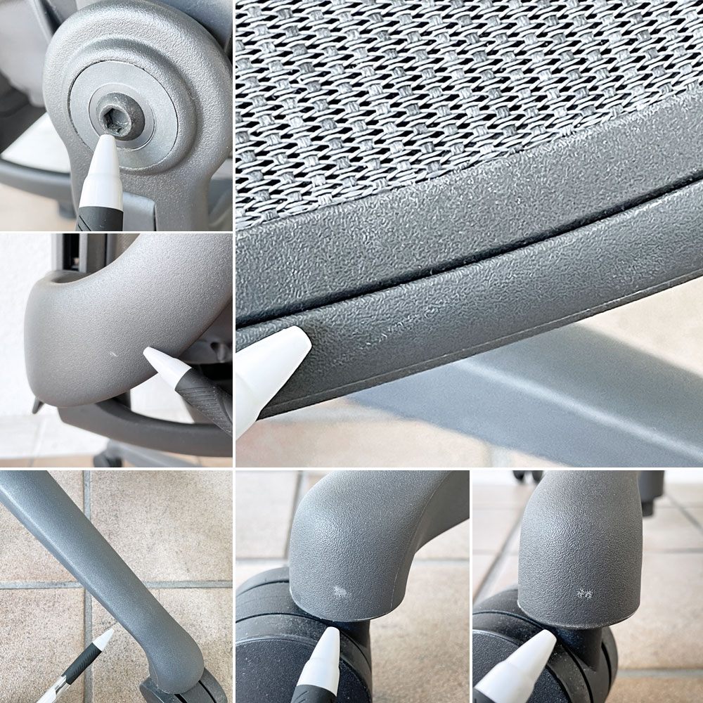 ハーマンミラー Herman Miller アーロンチェア リマスタード フル装備 Cサイズ グラファイトベース ポスチャーフィット 2024年製 ◇