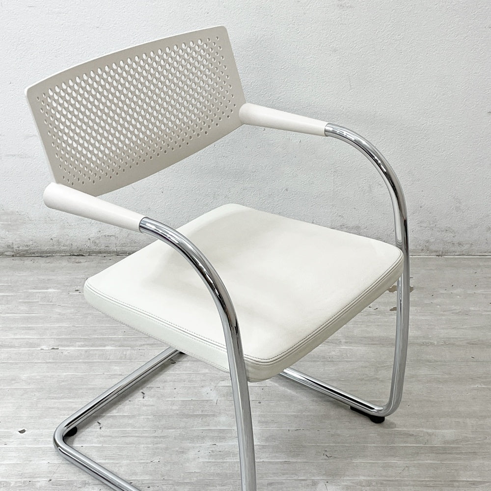 ヴィトラ vitra ビザビ2 Visavis2 アームチェア デスクチェア カンティレバー スタッキング不可仕様 アントニオ・チッテリオ ●