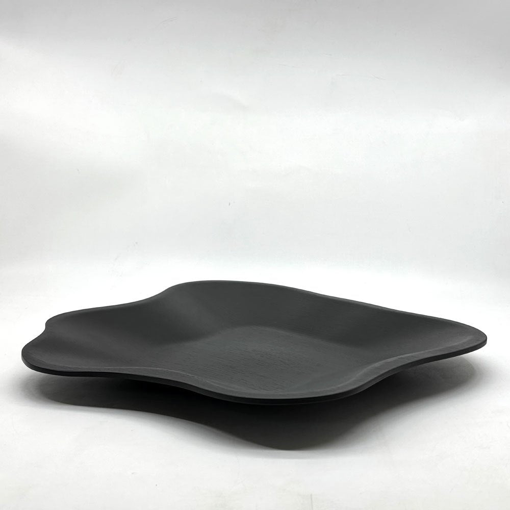 イッタラ iittala アルヴァ・アアルトコレクション Alvar Aalto プライウッドボウル プレート 385mm  ブラック 北欧 バーチ材 希少カラー ●