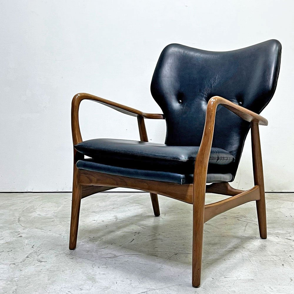 ポートランドファニチャー  Portland Furniture マンティスチェア The Mantis Chair PVCレザー 1Pソファ ミッドセンチュリー 木製フレーム  ●