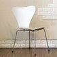 フリッツハンセン Fritz Hansen 3107 セブンチェア ダイニングチェア ラッカーホワイト アルネ・ヤコブセン デンマーク 北欧家具 定価￥81,180- A ◎