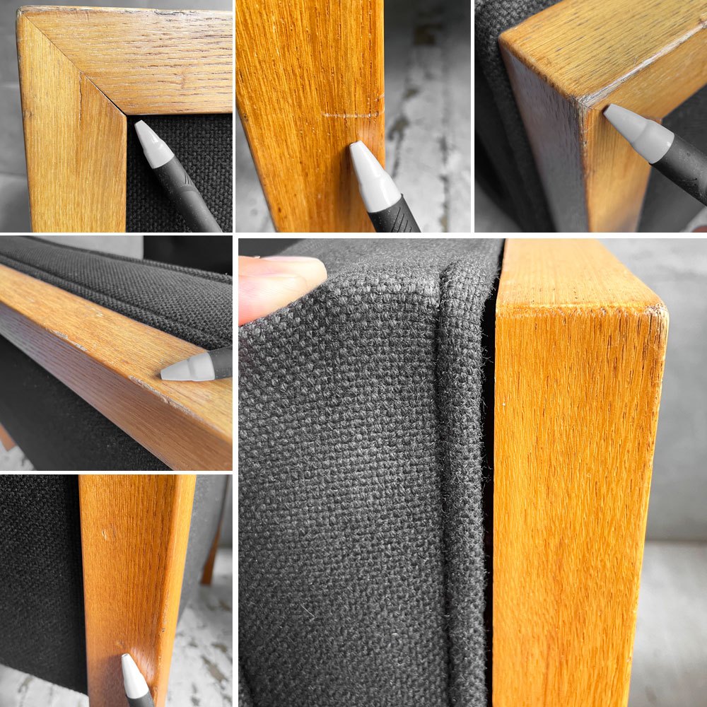 ハーマンミラー Herman Miller ネルソンキューブ アームチェア ラウンジチェア 1pソファ オーク無垢材 ジョージネルソン George Nelson ♪