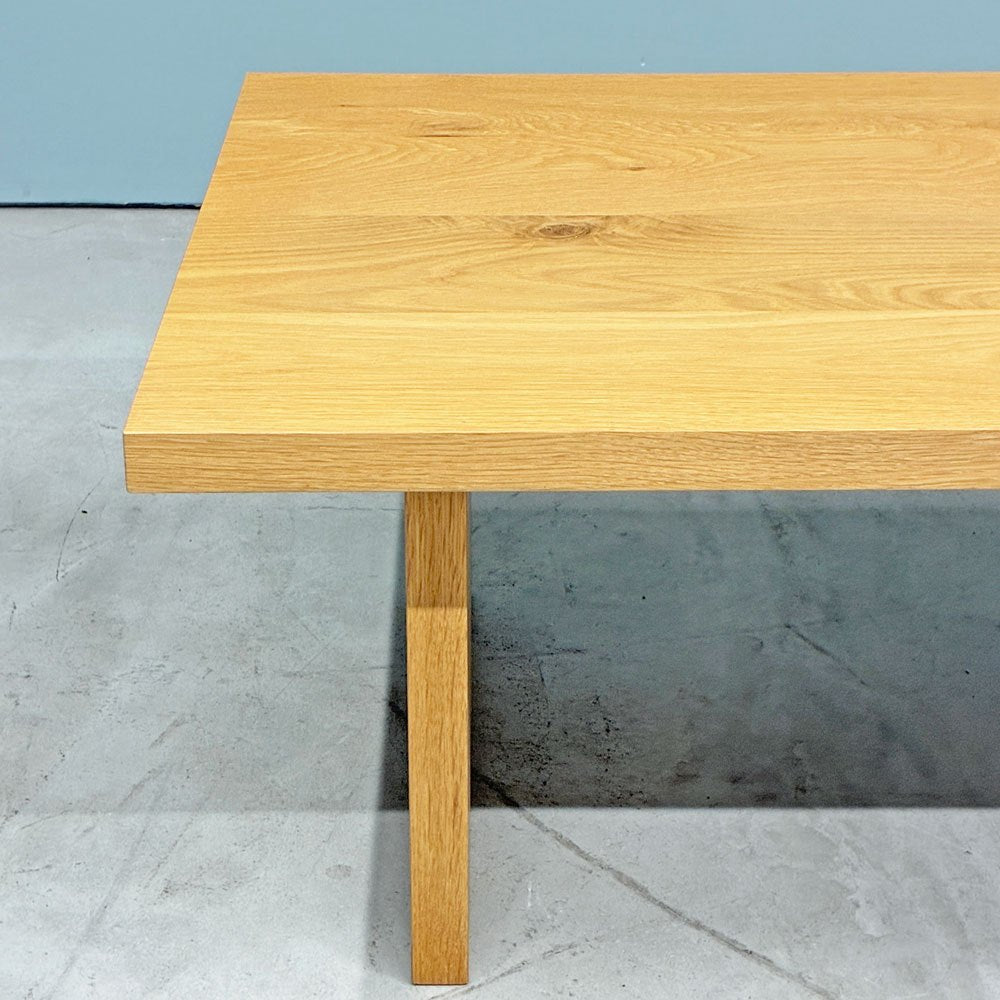 無印良品 MUJI リアルファニチャー 無垢材ローテーブル ベンチ オーク材 W135cm ナチュラル ◎