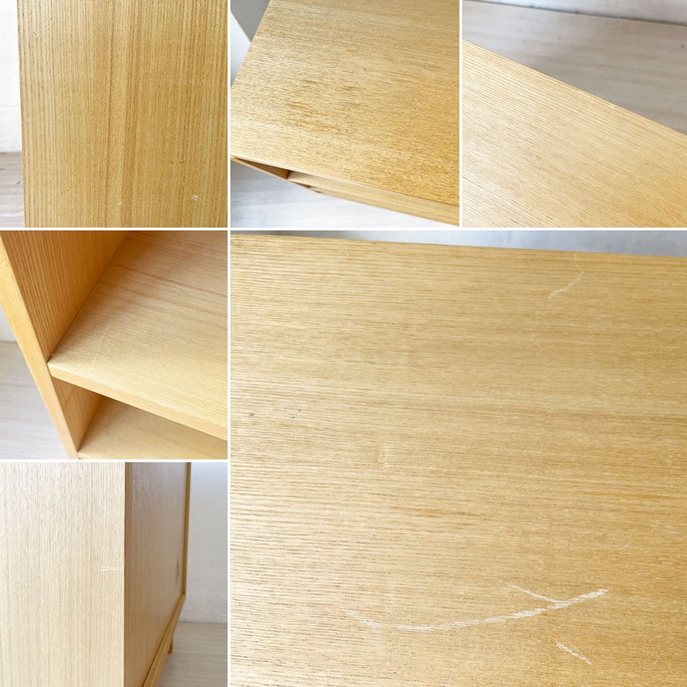無印良品 MUJI キャビネット シェルフ タモ材 丸脚 廃番 ナチュラル シンプルモダン ★