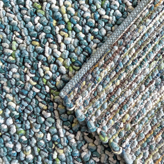 ブリンク＆キャンプマン Brink & Campman マーブル Marble ウールラグ 200×290cm ブルー系 オランダ 〓