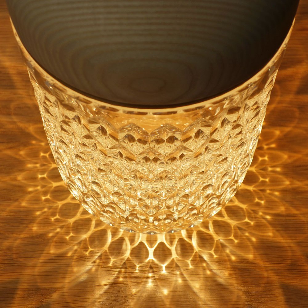 サンルイ SAINT-LOUIS フォリア FOLIA ポータブルランプ クリスタル LED どんぐりランプ H29cm エルメス HERMES ◎