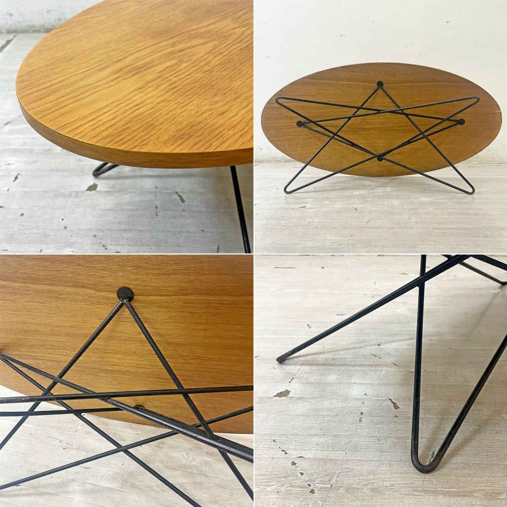 サザビー sazaby オーバルライン Oval Line コーヒーテーブル ローテーブル ミッドセンチュリーデザイン ●