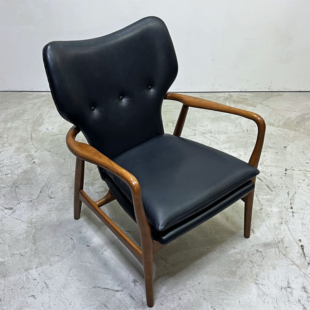 ポートランドファニチャー  Portland Furniture マンティスチェア The Mantis Chair PVCレザー 1Pソファ ミッドセンチュリー 木製フレーム  ●