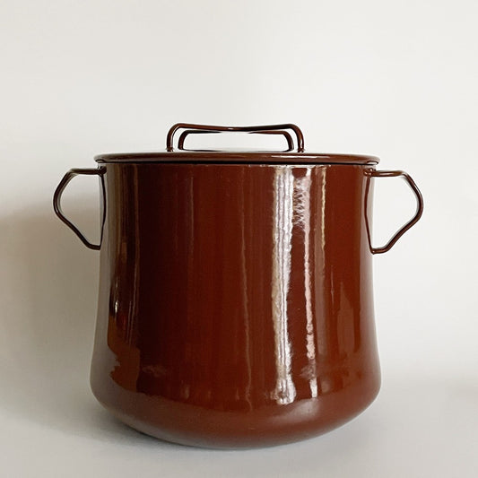 ダンスク DANSK コベンスタイル koben style ホーロー 両手鍋 深型 22cm ブラウン イェンス・クイストゴー ビンテージ デンマーク製  ■