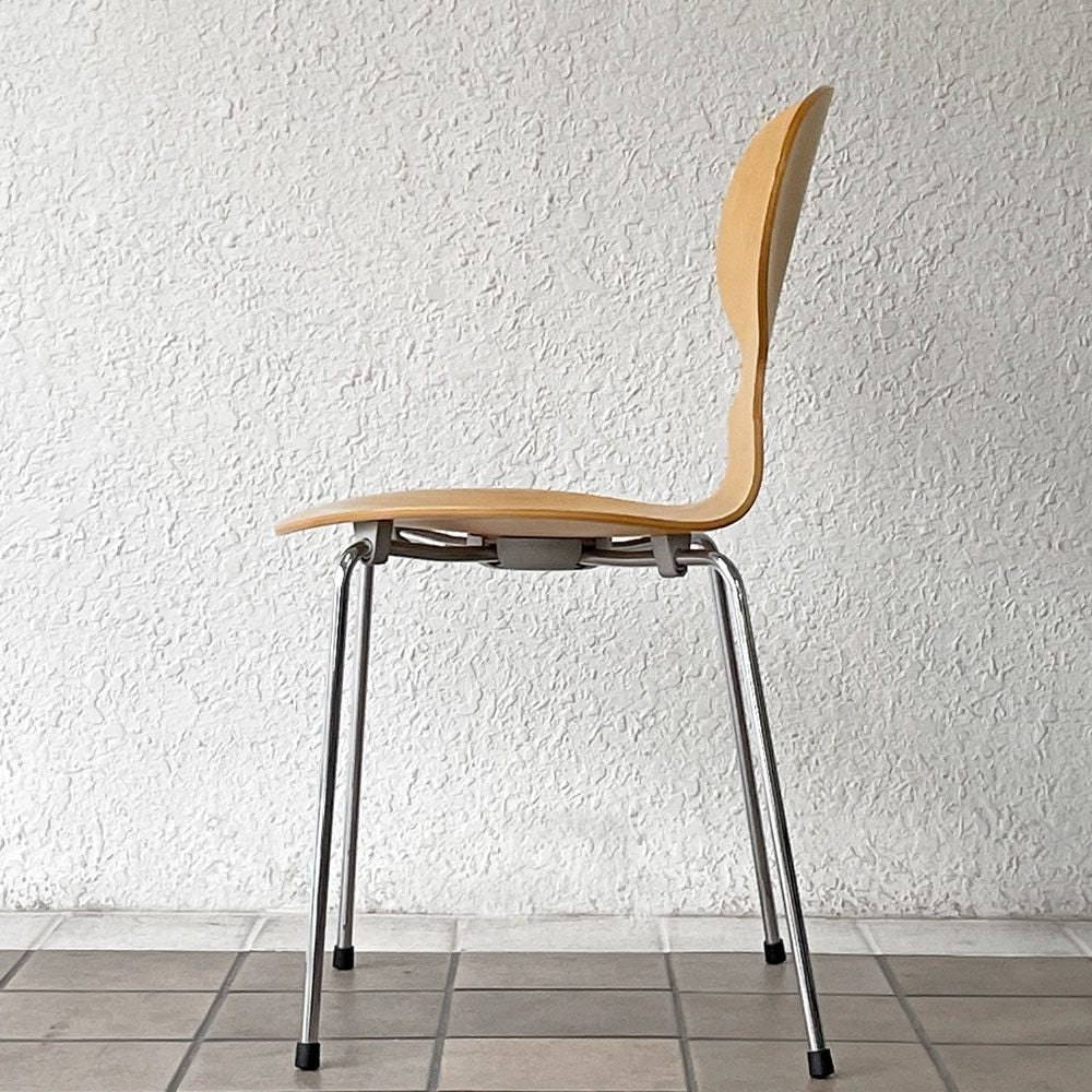 フリッツハンセン Fritz Hansen アントチェア 4本脚 ナチュラルビーチ ラッカー アルネ・ヤコブセン 北欧家具 B ◇