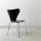 フリッツハンセン Fritz Hansen セブンチェア ダイニングチェア カラードアッシュ ブラック アルネ・ヤコブセン 北欧 デンマーク 定価75,680円 美品 A ●