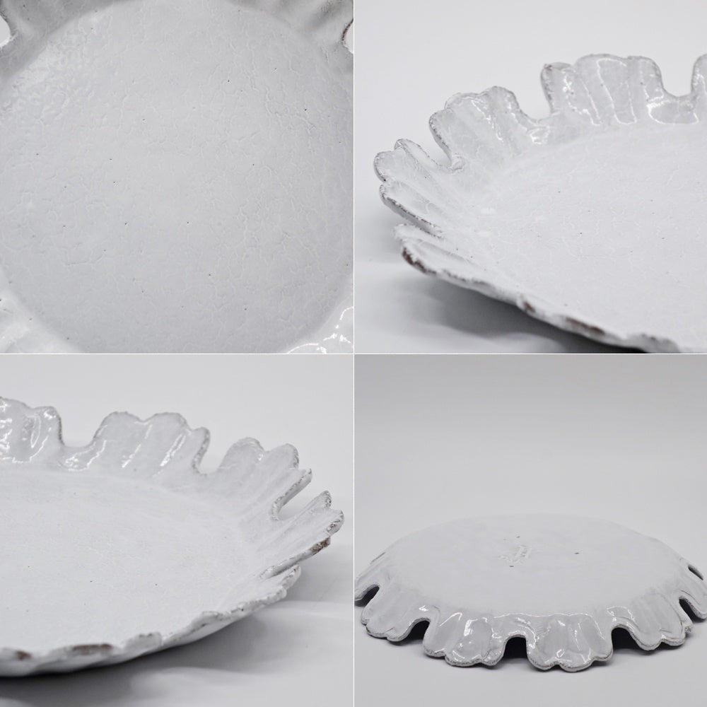 アスティエ・ド・ヴィラット Astier de Villatte Chou 11 Petals ディナープレート 21.5cm フランス ●