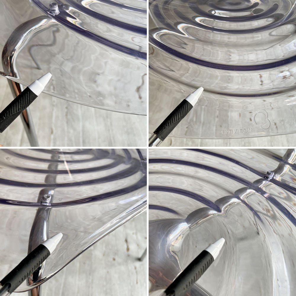 カリガリス Calligaris コヌビア connubia ロゥ L'EAU ダイニングチェア トランスペアレントアクアマリン アクリル Archirivolto イタリア モダンデザイン 参考定価￥43.800- A ♪