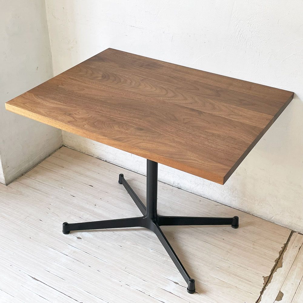 グリニッチ greeniche カフェテーブル Cafe Table 800×600×610 ウォールナット無垢材 Xレッグ ★