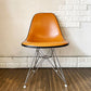 ハーマンミラー Herman Miller サイドシェルチェア FRP製 3rdビンテージ ホワイトシェル ナウガレザー キャメル系 エッフェルベース C&R イームズ ミッドセンチュリー ◎