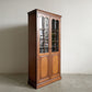 上坂木材 ブルックス Brooks ブックボード 本棚 ガラス収納棚 ナラ材 W90.5cm ヨーロピアンクラシカルスタイル IDC大塚取扱 旭川家具 〓