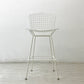 ノル Knoll Counter Height Stool カウンター ハイスツール ワイヤーチェア ホワイト ハリー・ベルトイア ミッドセンチュリー シートパッド付き ビンテージ ●