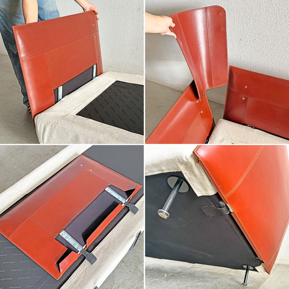 リッツウェル Rizwel ライトフィールド モデュラーソファ LIGHT FIELD MODULAR SOFA ファブリック オフホワイト系 本革 テラコッタ W248cm ラグジュアリーモダンテイスト 定価約179万円 〓