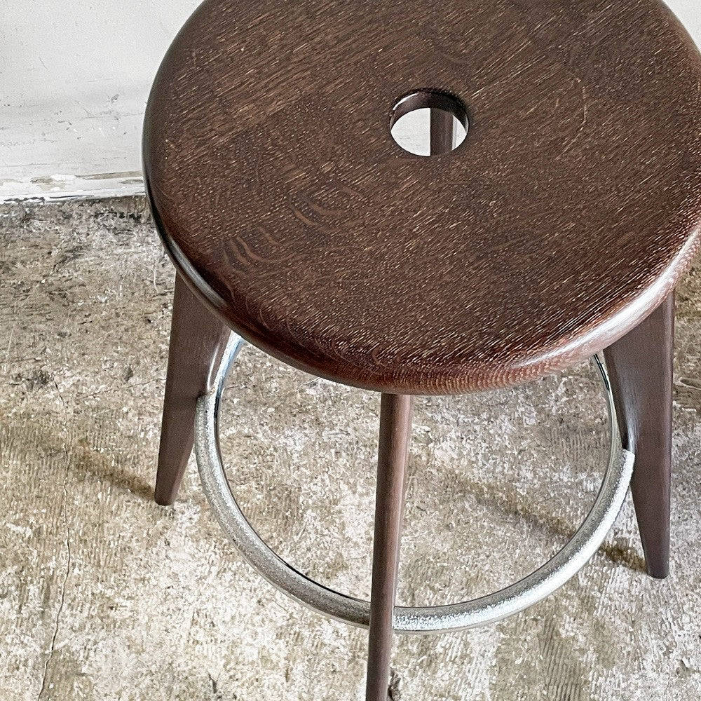 ヴィトラ vitra タブレ オ TABOURET HAUT カウンタースツール ハイスツール ダークオーク オーク材 ジャン・プルーヴェ Jean Prouvé 定価￥¥133,100- ■