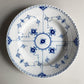 ロイヤルコペンハーゲン ROYAL COPENHAGEN ブルーフルーテッド ハーフレース ディーププレート 25.5cm 深皿 丸皿 陶器 北欧食器 廃番 美品 C ♪