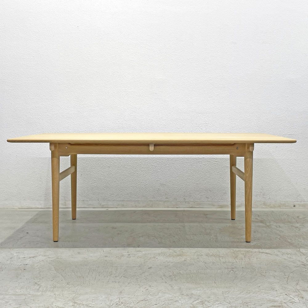 カールハンセン&サン Carl Hansen&Son CH327 ダイニングテーブル オーク材 ホワイトオイルフィニッシュ W190cm ハンス J. ウェグナー 現状品 〓