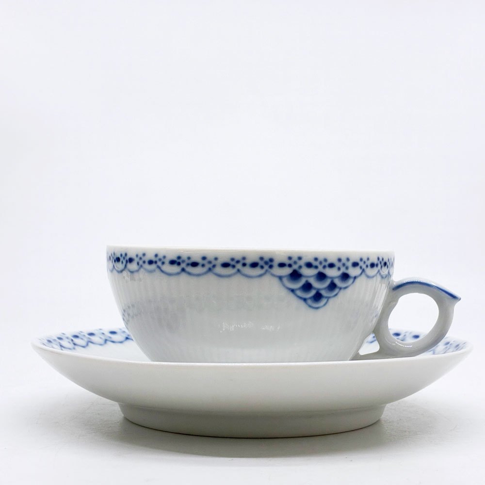 ロイヤルコペンハーゲン ROYAL COPENHAGEN プリンセス ティーカップ&ソーサー 220ml C&S デンマーク 北欧食器 E ●