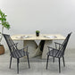 ベティコボンプエ Betty Cobonpue スカルプチャー ダイニングテーブル Scultura DINING TABLE 天然石天板 ラタン脚 モビリア取り扱い 80年代 〓