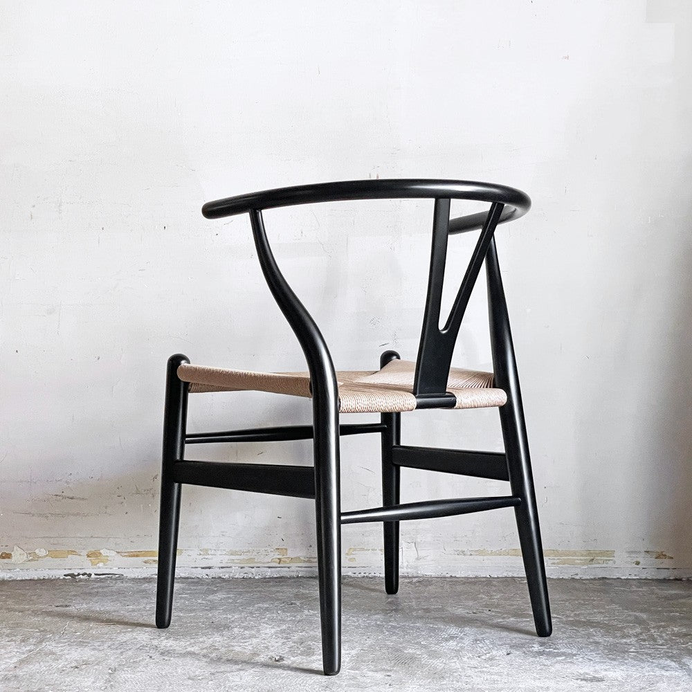 カールハンセン&サン Carl Hansen&Son CH24 Yチェア ブラックラッカー × ナチュラルペーパーコード ビーチ材 ハンス J. ウェグナー 座面高42cm フルリペア品 ■