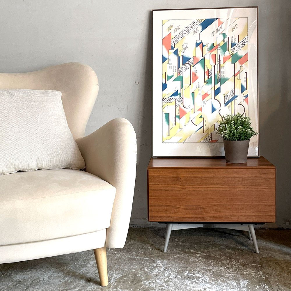 ボーコンセプト BoConcept ルガーノ LUGANO ナイトテーブル スモールキャビネット 1ドロワー ウォールナット モートン・ゲオーセン ■