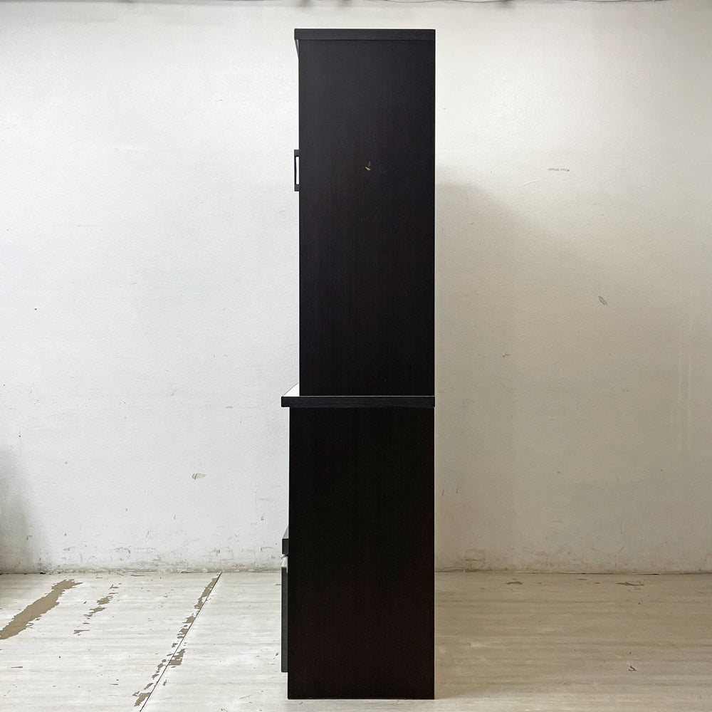 関家具 ミルコⅡ オープンダイニングボード 幅120㎝ 木目オーク キッチン 食器棚 レンジ台 電源2口 定価\63,690- ●