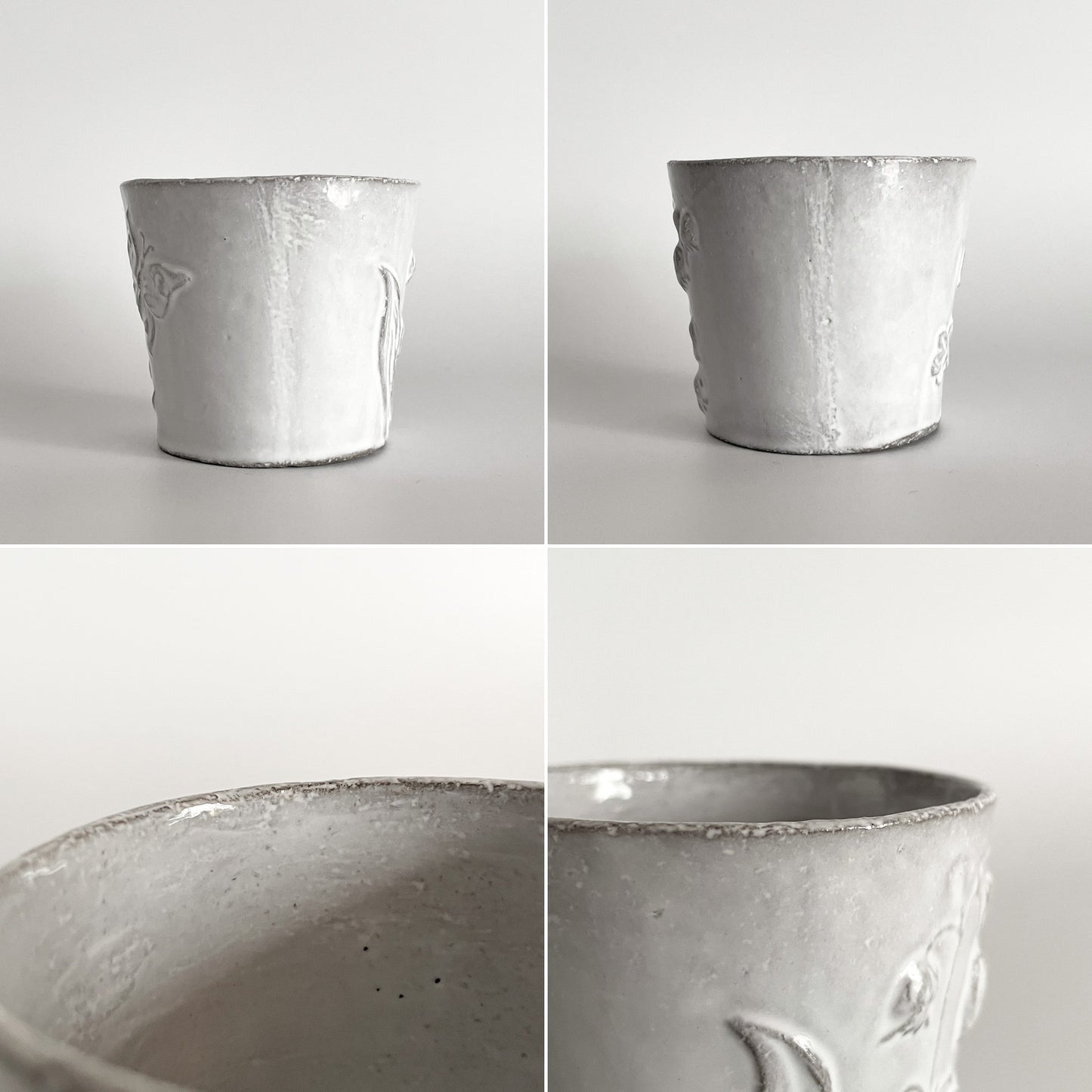 アスティエ・ド・ヴィラット Astier de Villatte フルール Fleurs カップ タンブラー 蝶 スズラン 陶器 フランス A ■