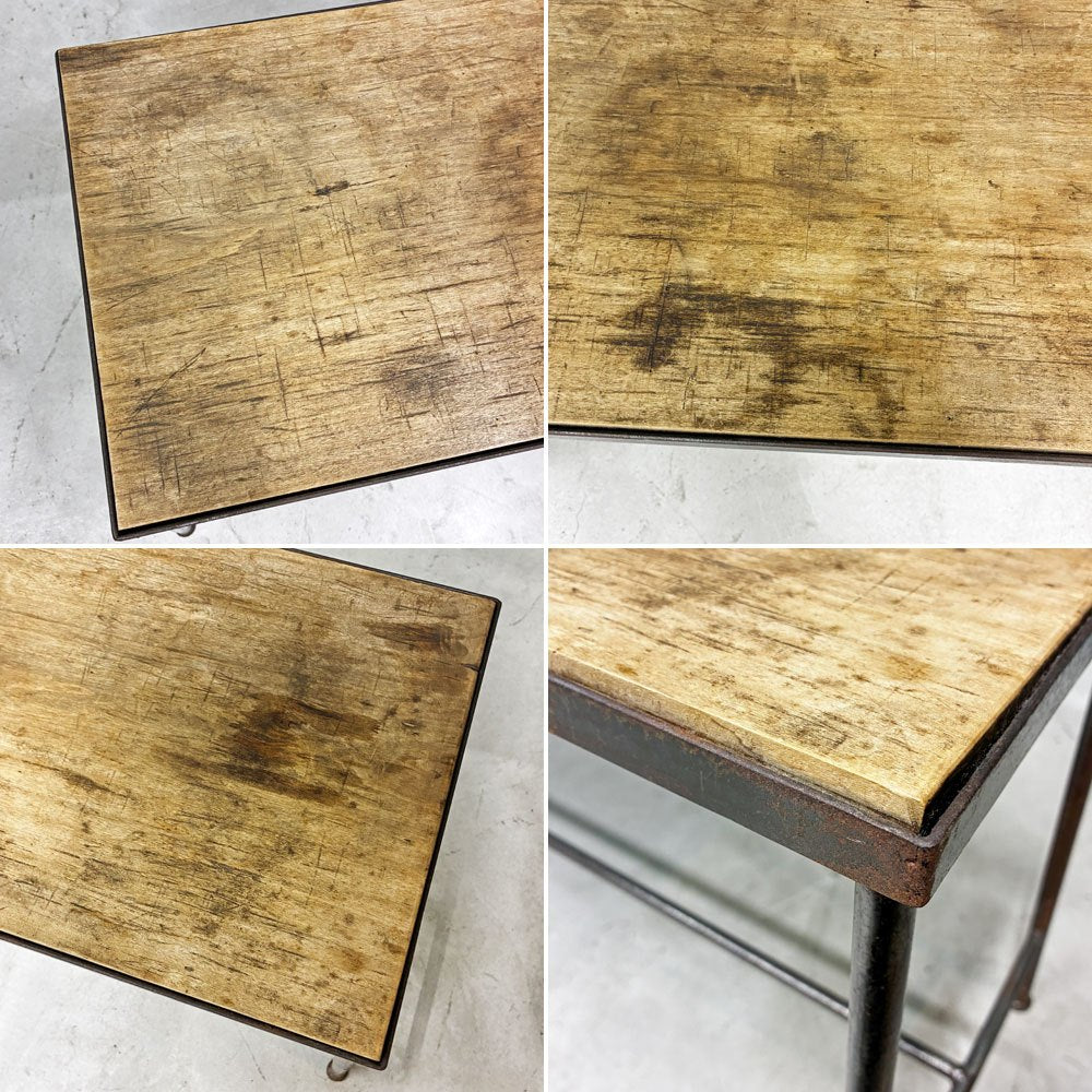 クラフト家具 Craft furniture 古材ｘアイアン ベンチ プランターラック シェルフ インダストリアル 店舗什器 ◎