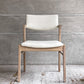 シギヤマ家具 CC-003CHAIR セミアームチェア ダイニングチェア オーク材 PVCレザー ホワイト  モダンテイスト A ♪