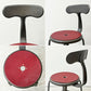 フェールトラヴァイユ FER TRAVAIL ニコルチェア NICOLLE Chair SH45cm ダイニングチェア スチール マットクリア仕上げ 別注モデル レザーパッド付 レッド インダストリアル フランス ●