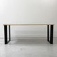 かなでもの KANADEMONO ザ・テーブル THE TABLE デスク ラバーウッド材 Slash_Square脚 ブラックスチール脚 W170 x D80cm ●