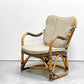 カザマ KAZAMA ルロット アームチェア Lurot Arm Chair ラタン 籐家具 ベージュ系 クッション付き インドネシア 定価￥48,800- B ●