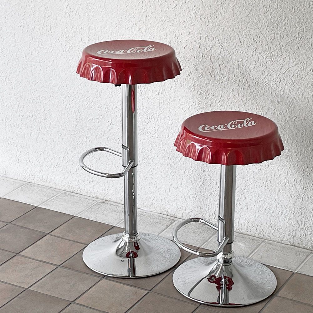 コカ・コーラ ボトルキャップチェア バースツール Coke Bottle Cap Bar Stool 昇降式 A ◇