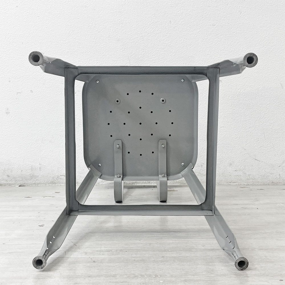 リオン LYON ファクトリー チェア FACTORY CHAIR カウンターチェア グレー バックレスト クッション PVCレザー 座面高69cm パシフィックファニチャーサービス P.F.S取り扱い D ●